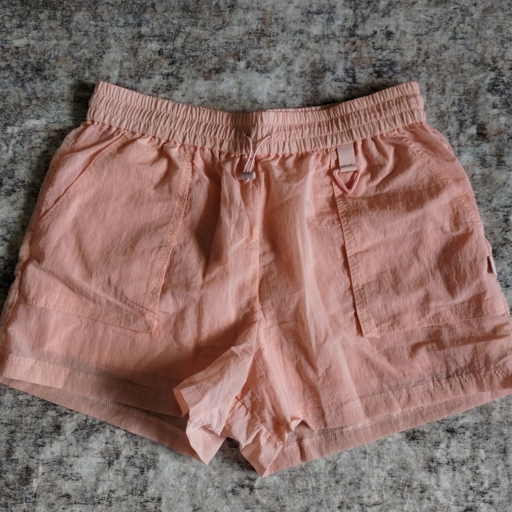 Fabletics High Waist Peach Shorts Large